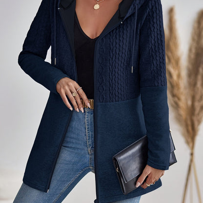 Hooded Zip-Up Cardigan