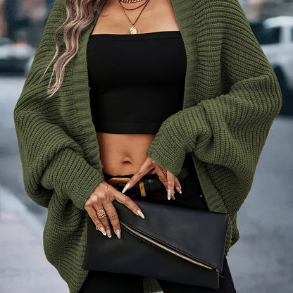 Crochet Batwing Sleeve Cardigan