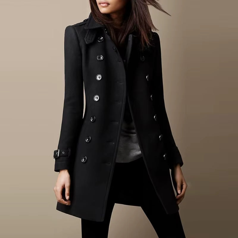 Wool-Blend Double-Breasted Jacket