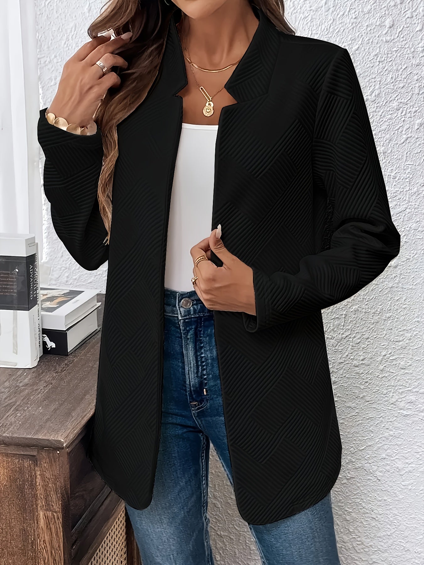 Lightweight Open Front Blazer