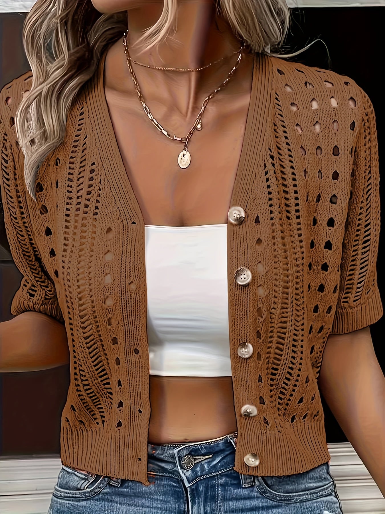 Short-Sleeve Cardigan