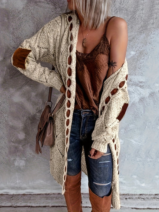 Vintage Textured Knit Cardigan