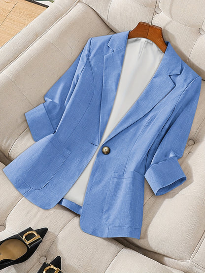 Casual Button-Front Blazer