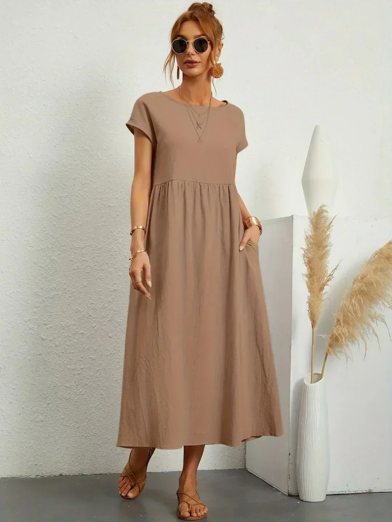 Elegant Round Neck Dress