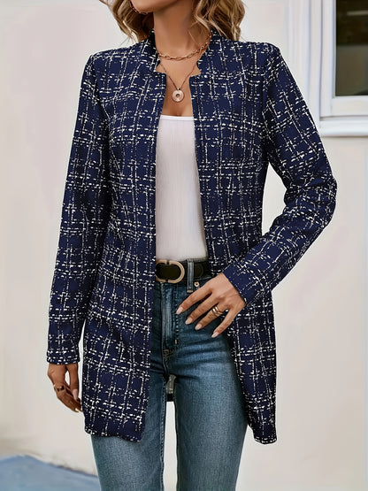 Colorblock Open Front Blazer