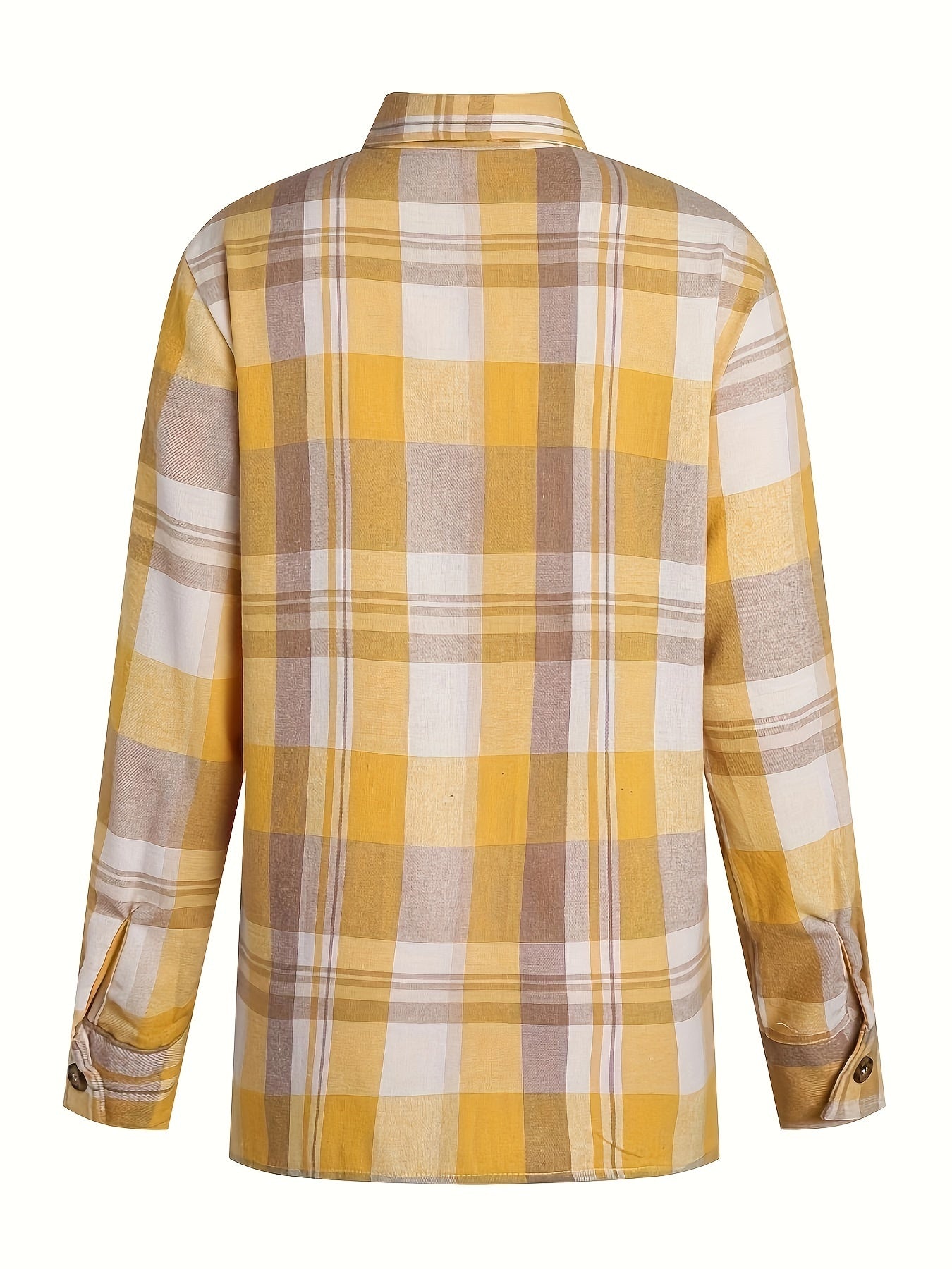 Plaid Button-Up Short Sleeve Shirt