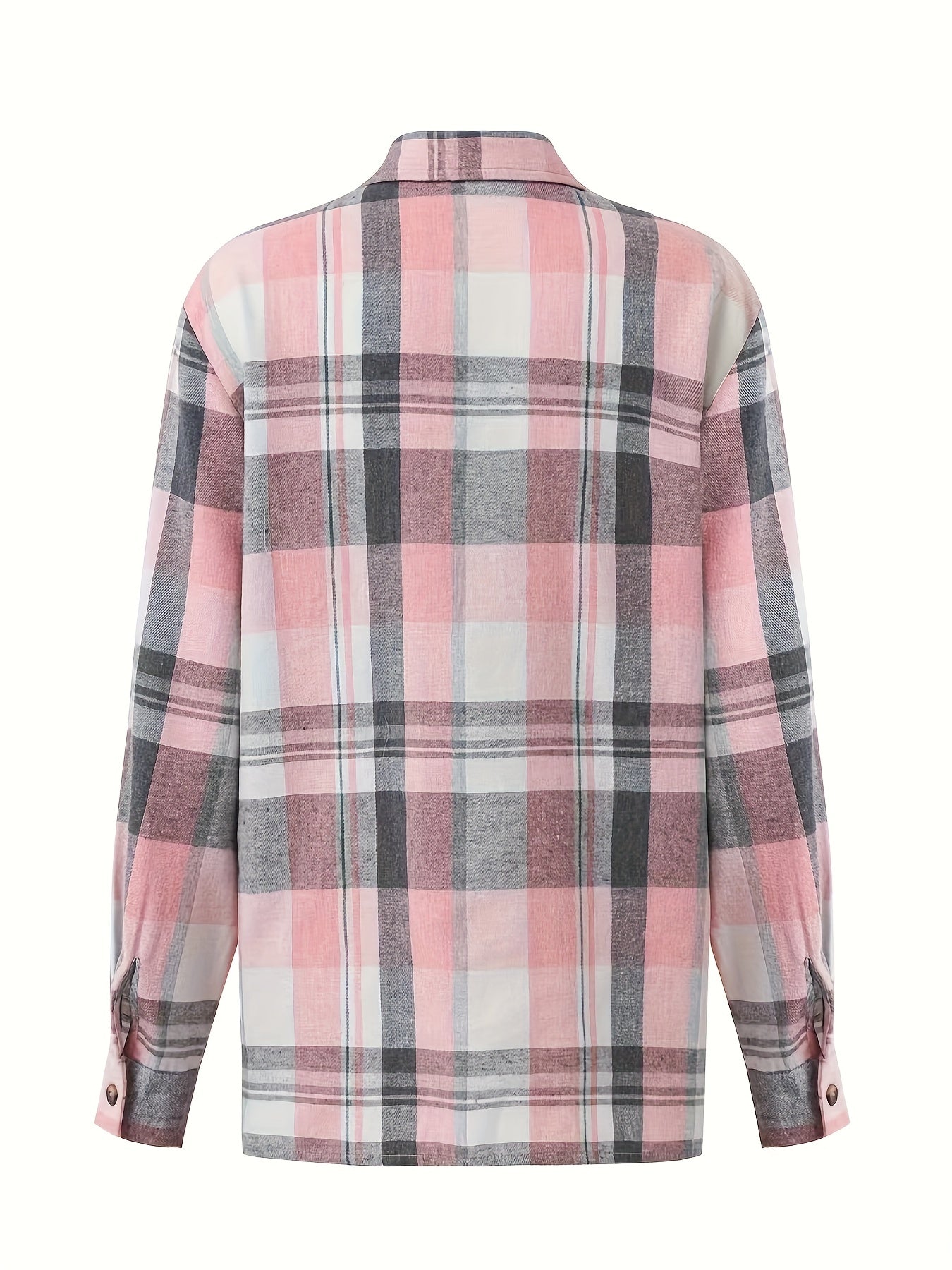 Plaid Button-Up Short Sleeve Shirt