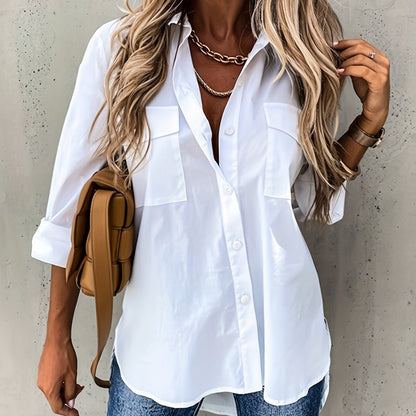 Button Front Office Shirt