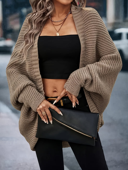 Crochet Batwing Sleeve Cardigan