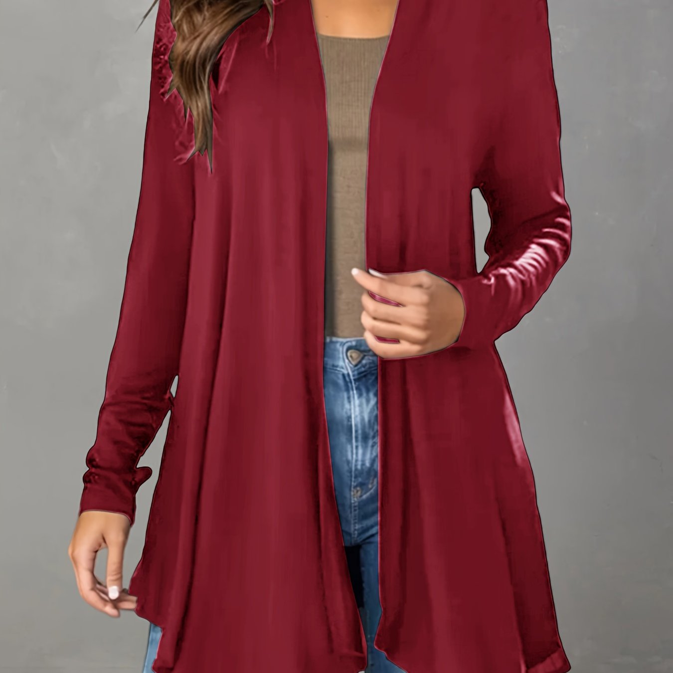 Lightweight Asymmetric Hem Cardigan