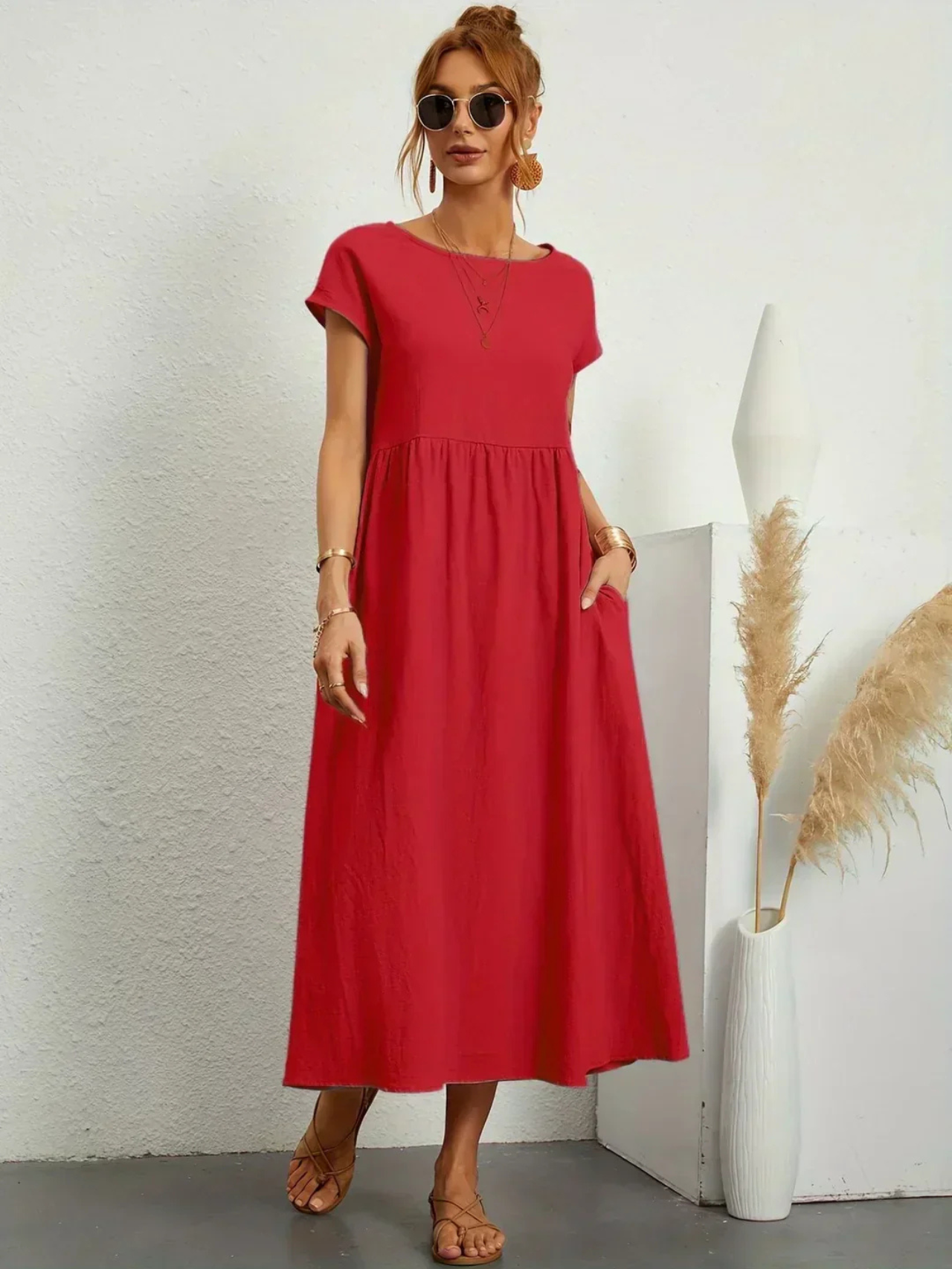 Elegant Round Neck Dress