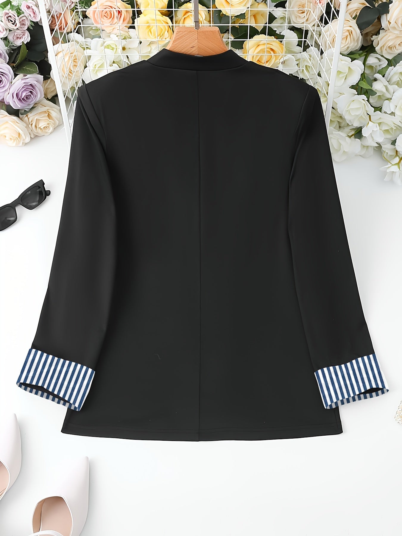 Striped Double-Breasted Blazer
