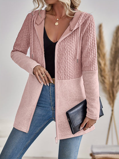 Hooded Zip-Up Cardigan