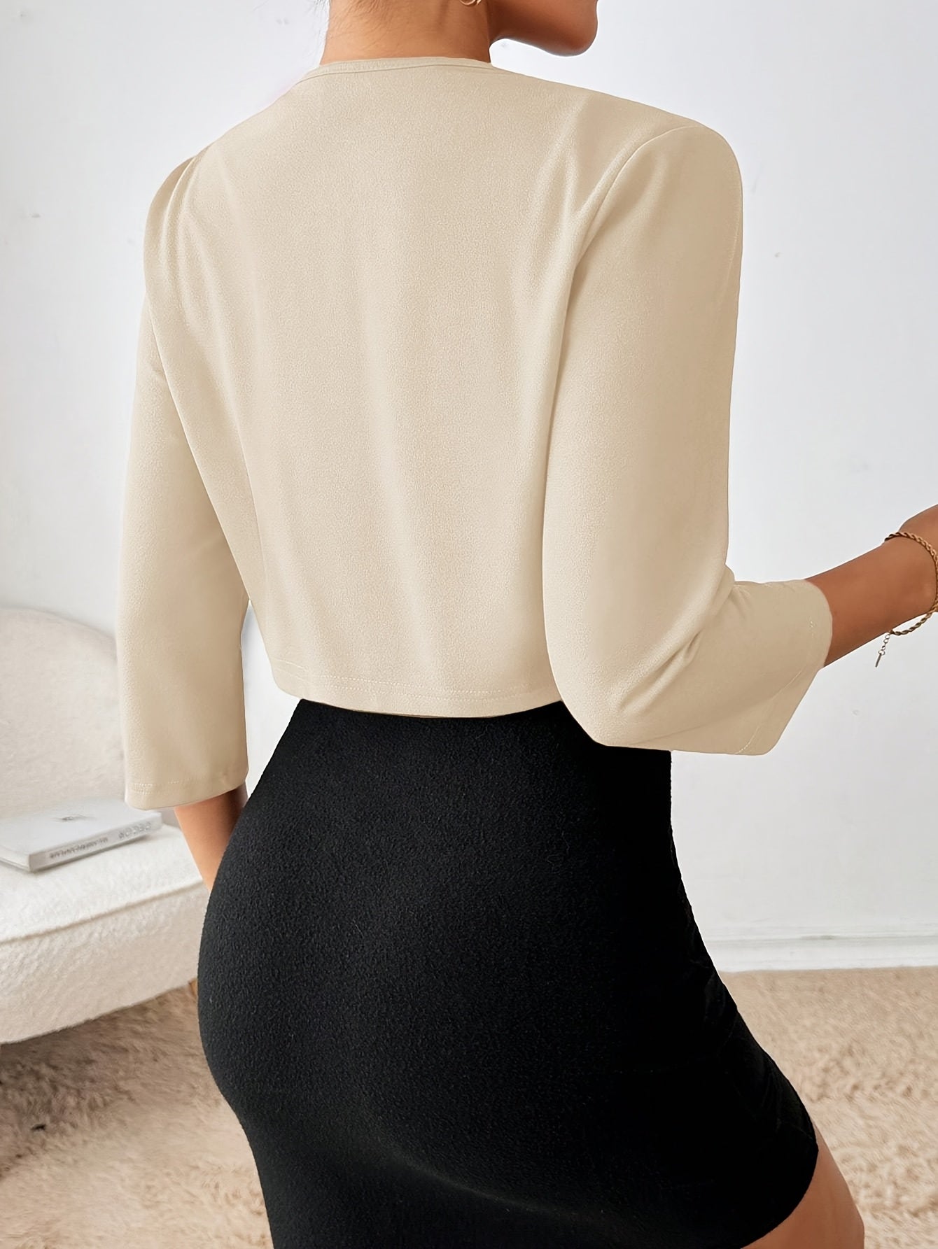 Pleated Collar Blazer