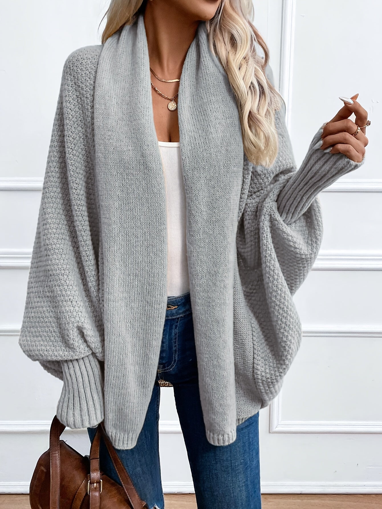 Batwing Sleeve Cardigan Blazer