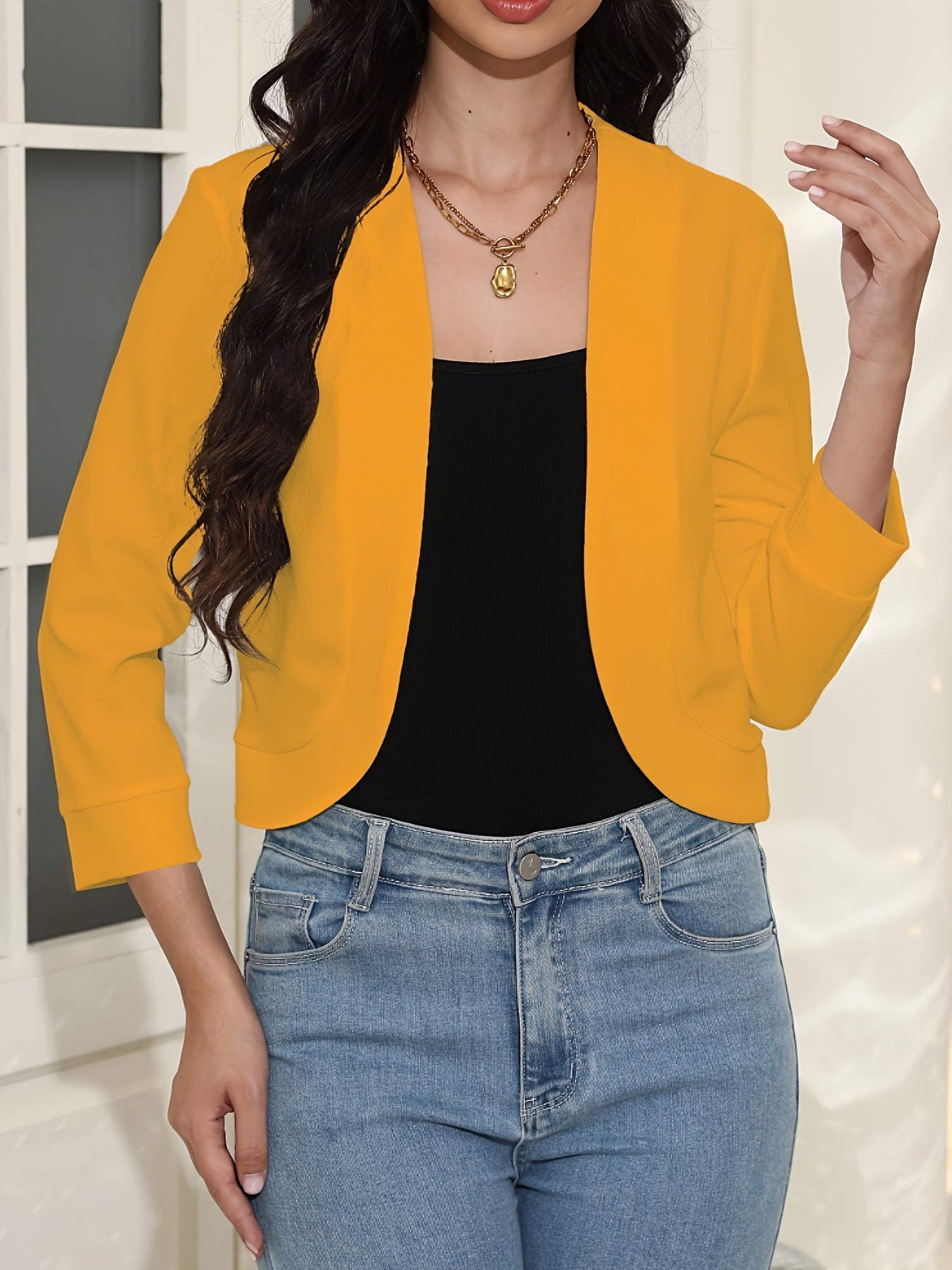 Open Front Work Blazer