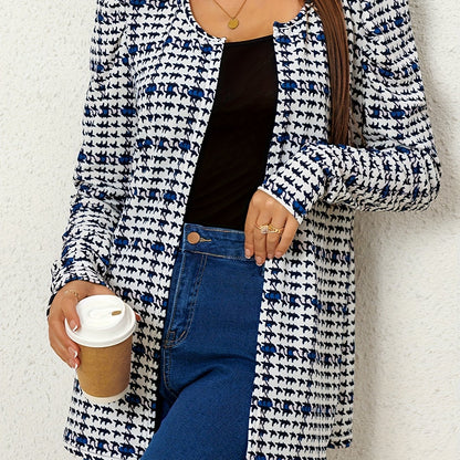 Leopard Print Open Front Jacket