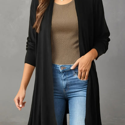 Lightweight Asymmetric Hem Cardigan