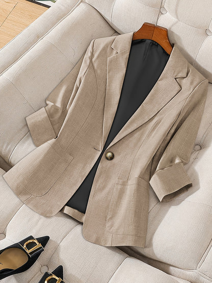 Casual Button-Front Blazer