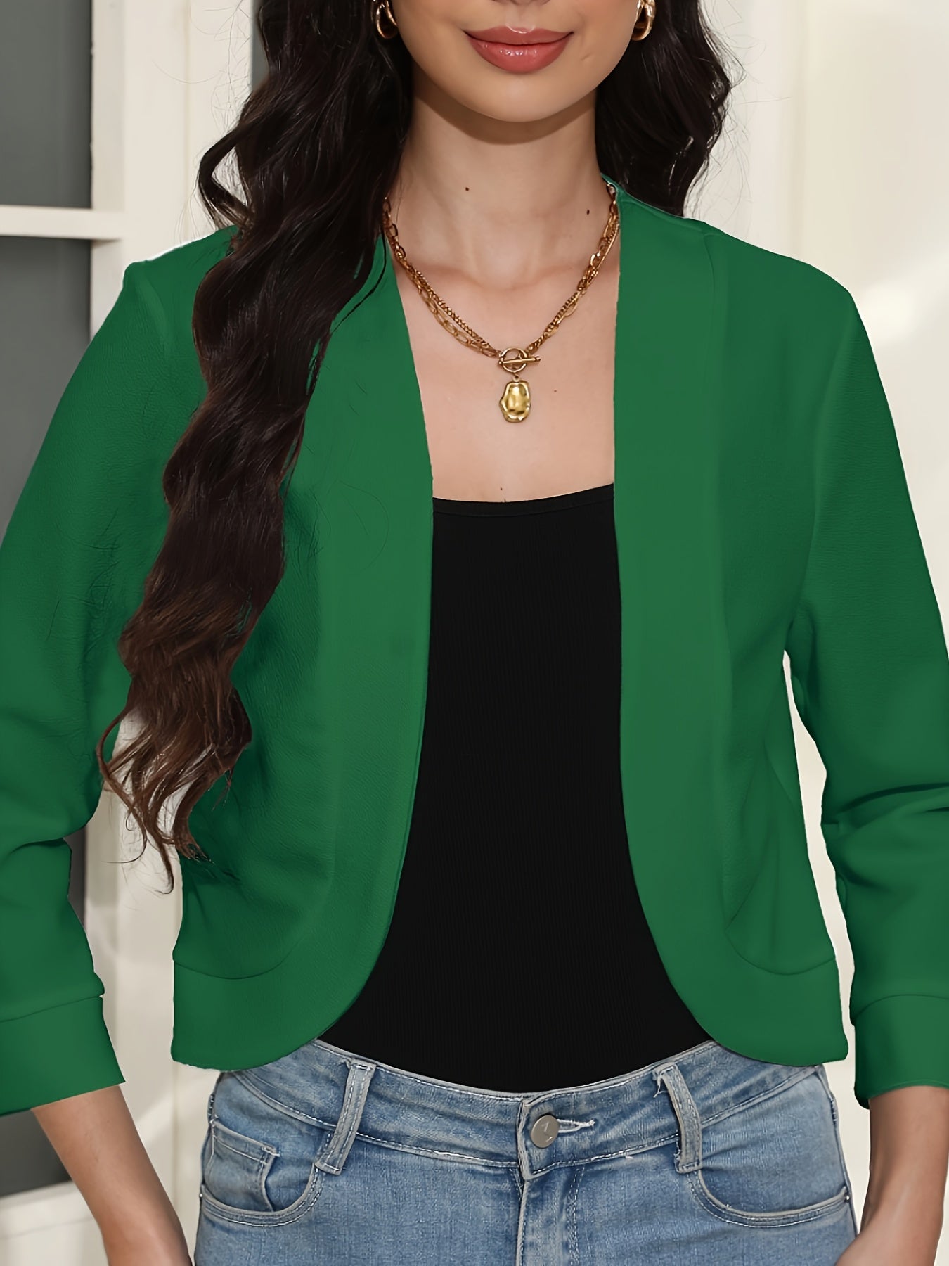 Open Front Work Blazer