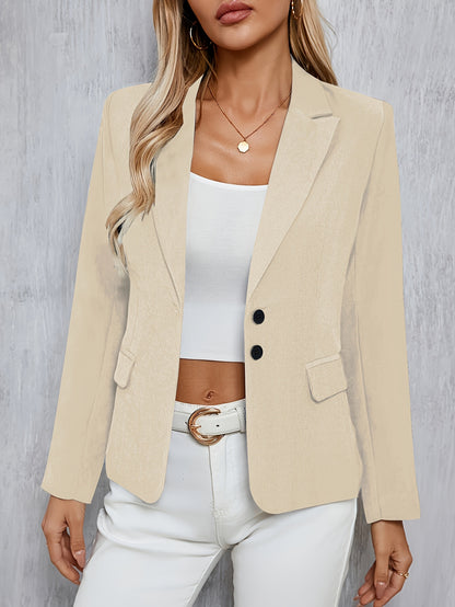 Single Button Lapel Blazer