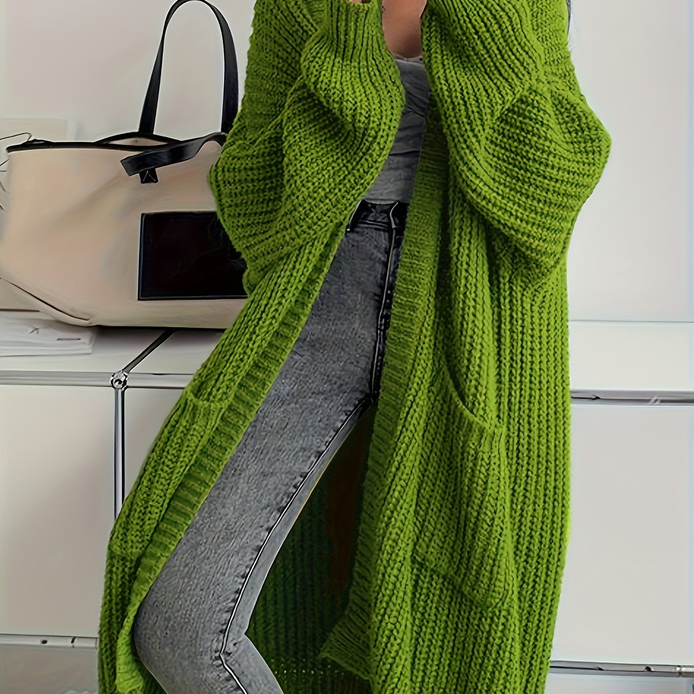 Long Open Front Cardigan