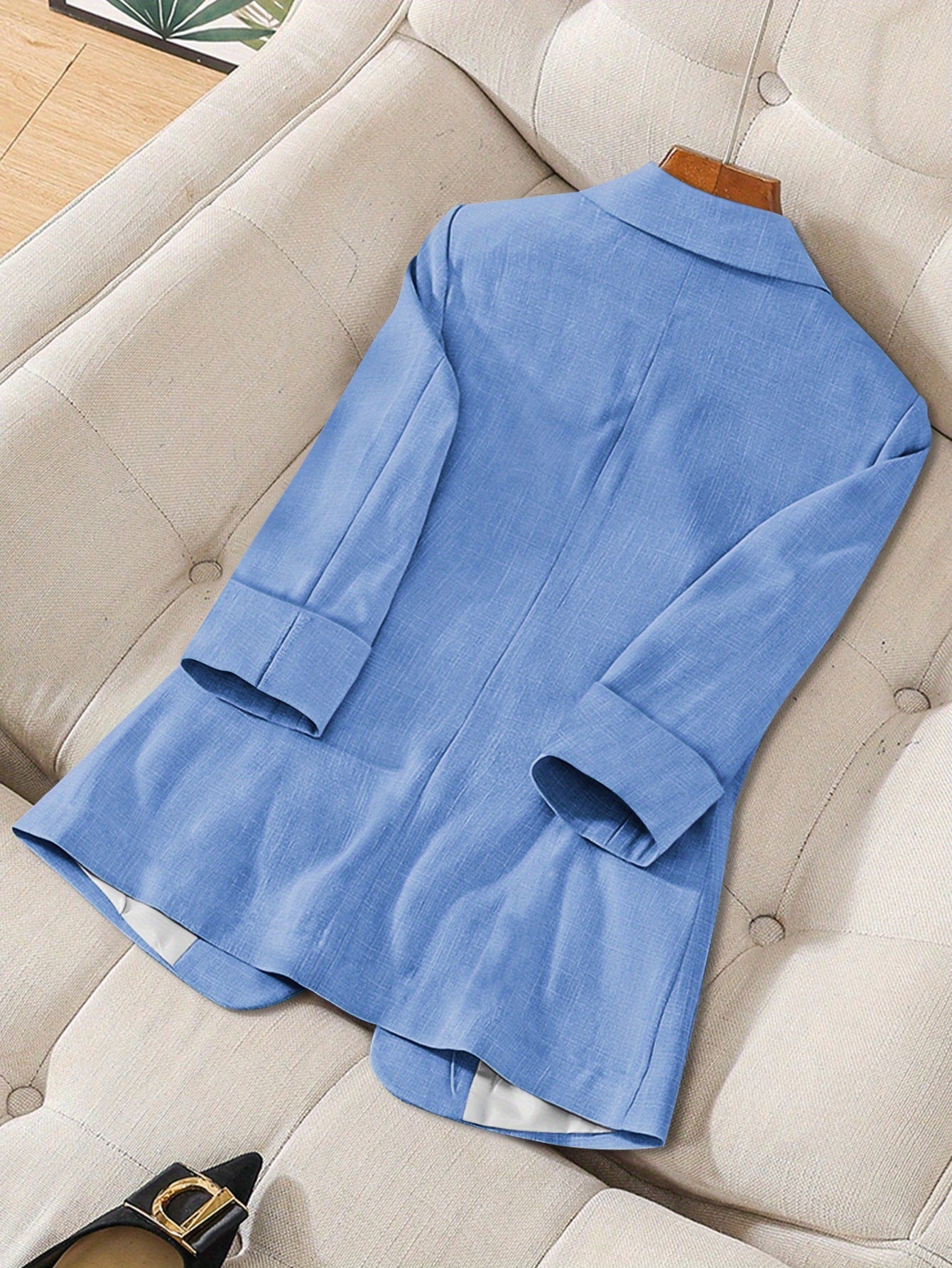 Casual Button-Front Blazer
