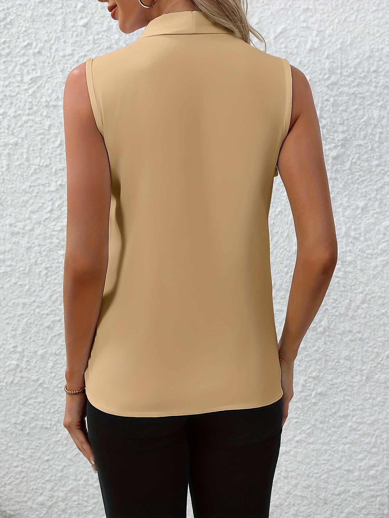 Sleeveless V-Neck Loose Fit Blouse