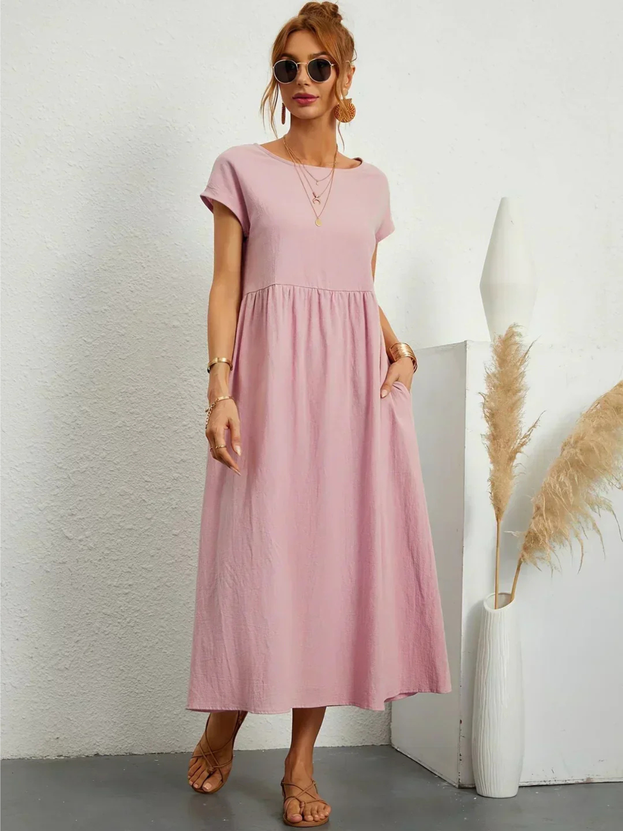 Elegant Round Neck Dress