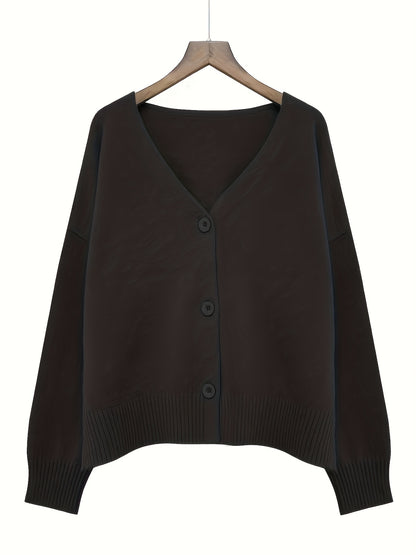 Vibrant V-Neck Knit Cardigan