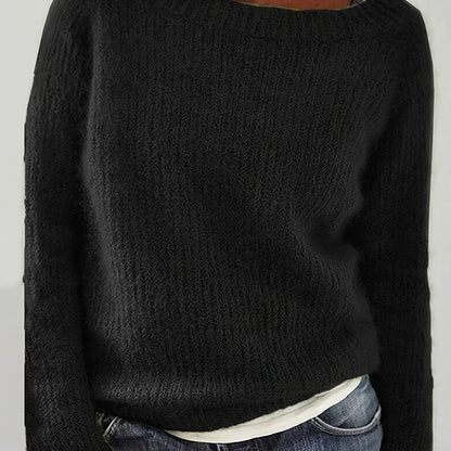 Casual Knit Crew Neck Sweater