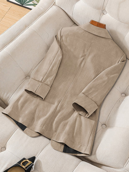 Casual Button-Front Blazer