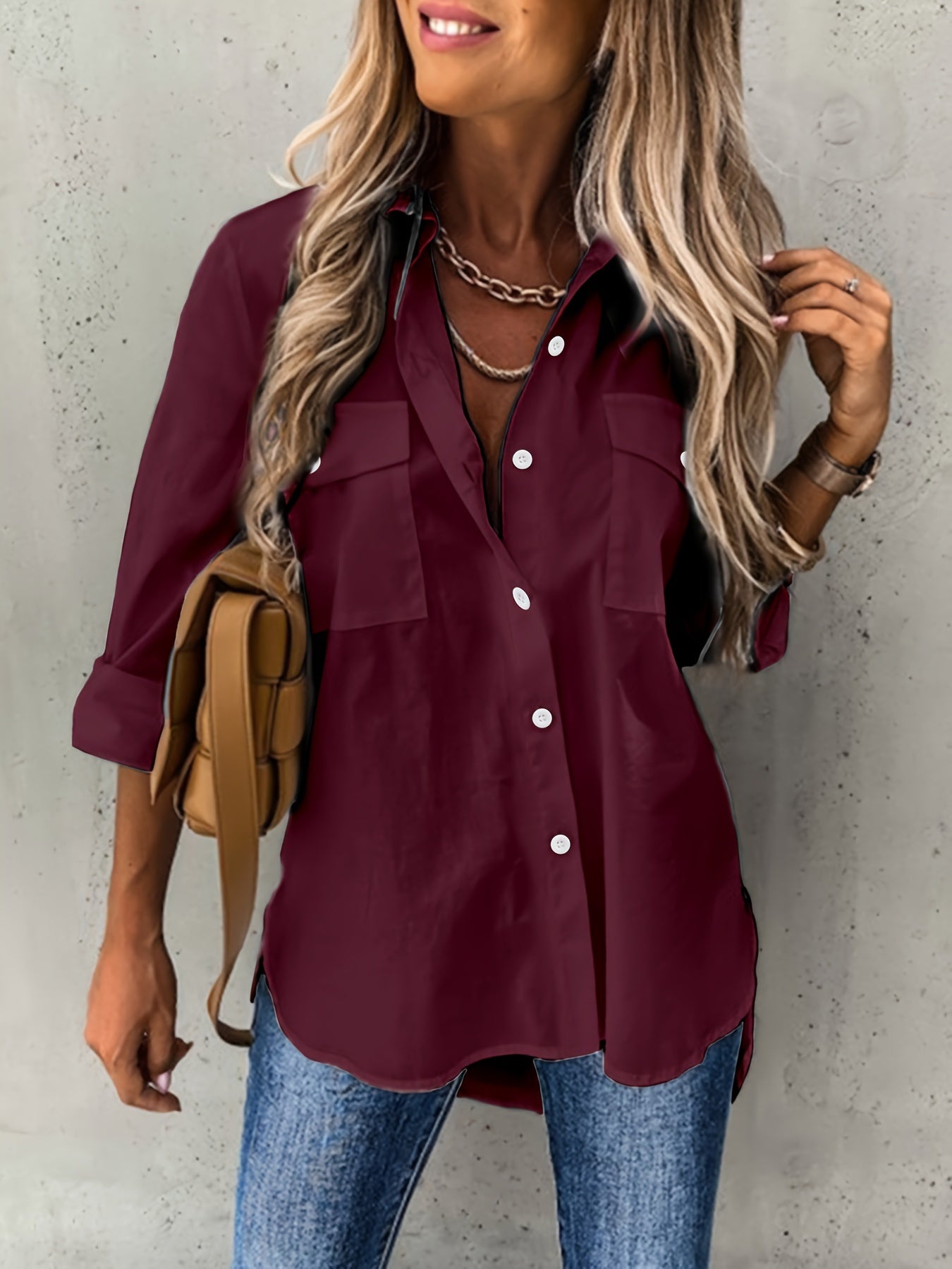 Button Front Office Shirt