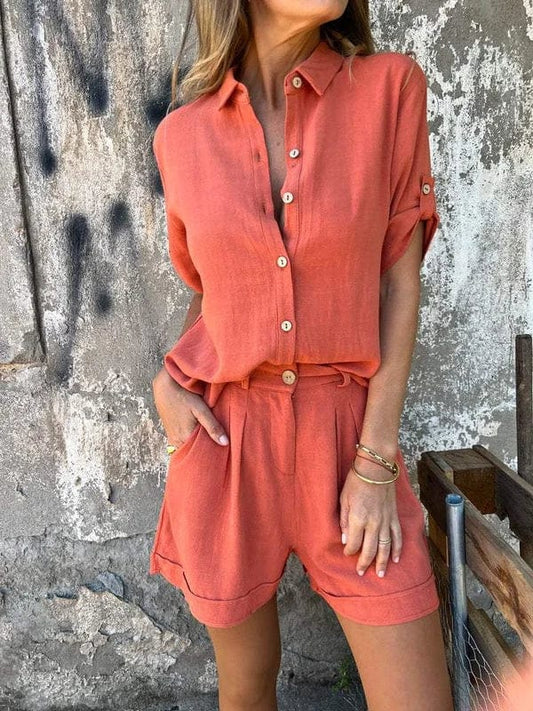 Cotton & Linen Blouse Set