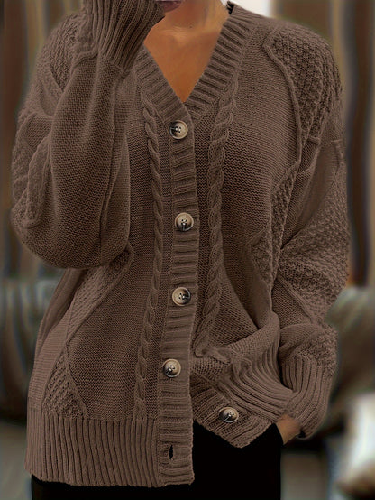 Essential V-Neck Knit Cardigan