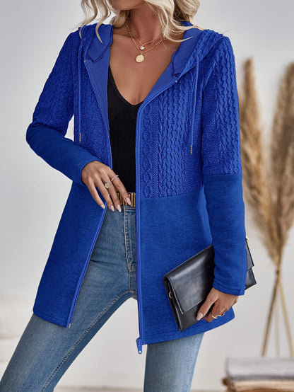 Hooded Zip-Up Cardigan