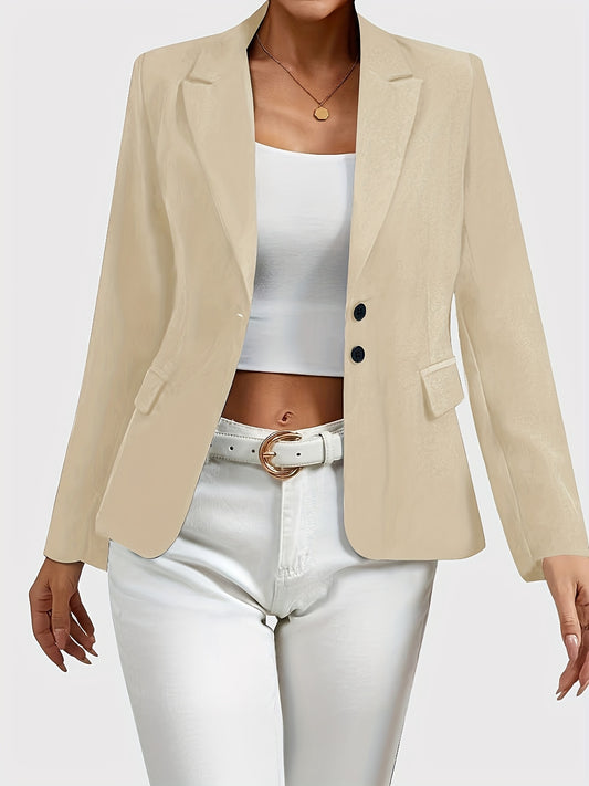 Single Button Lapel Blazer
