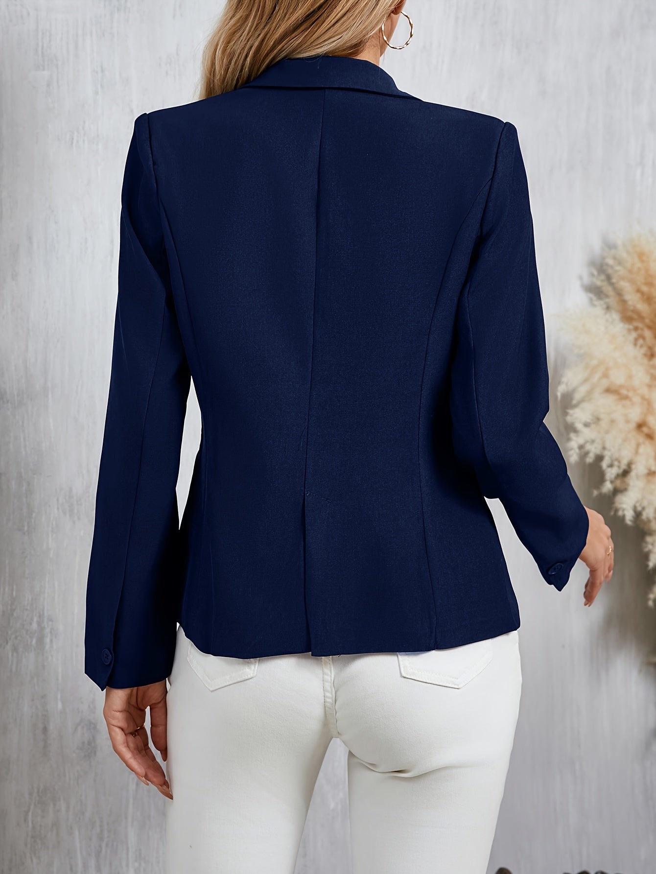 Single Button Lapel Blazer