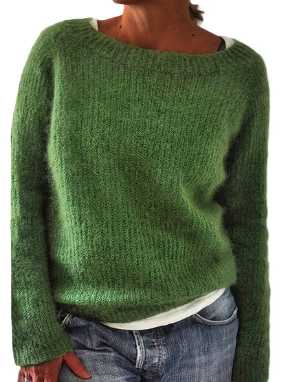 Casual Knit Crew Neck Sweater
