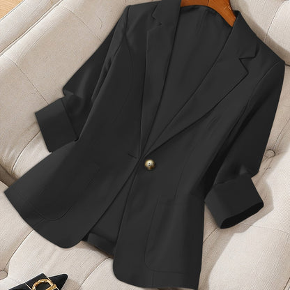 Casual Button-Front Blazer