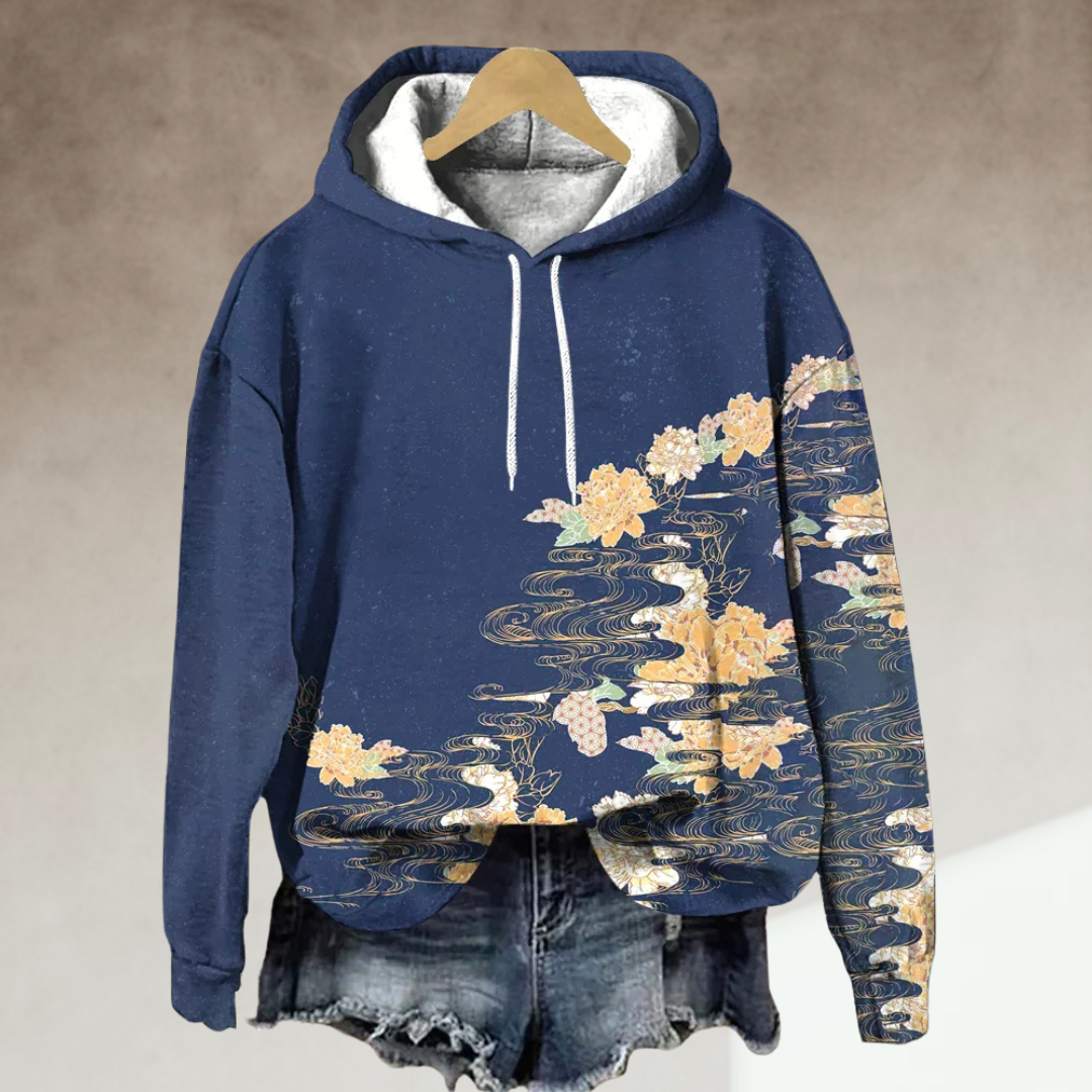 Harajuku Floral Hoodie Sweater