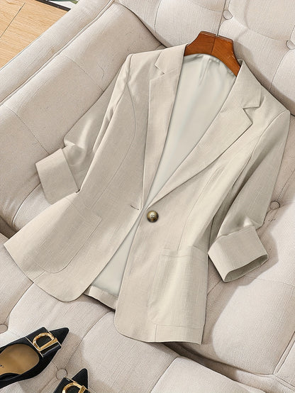 Casual Button-Front Blazer