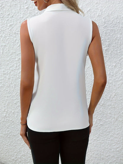 Sleeveless V-Neck Loose Fit Blouse
