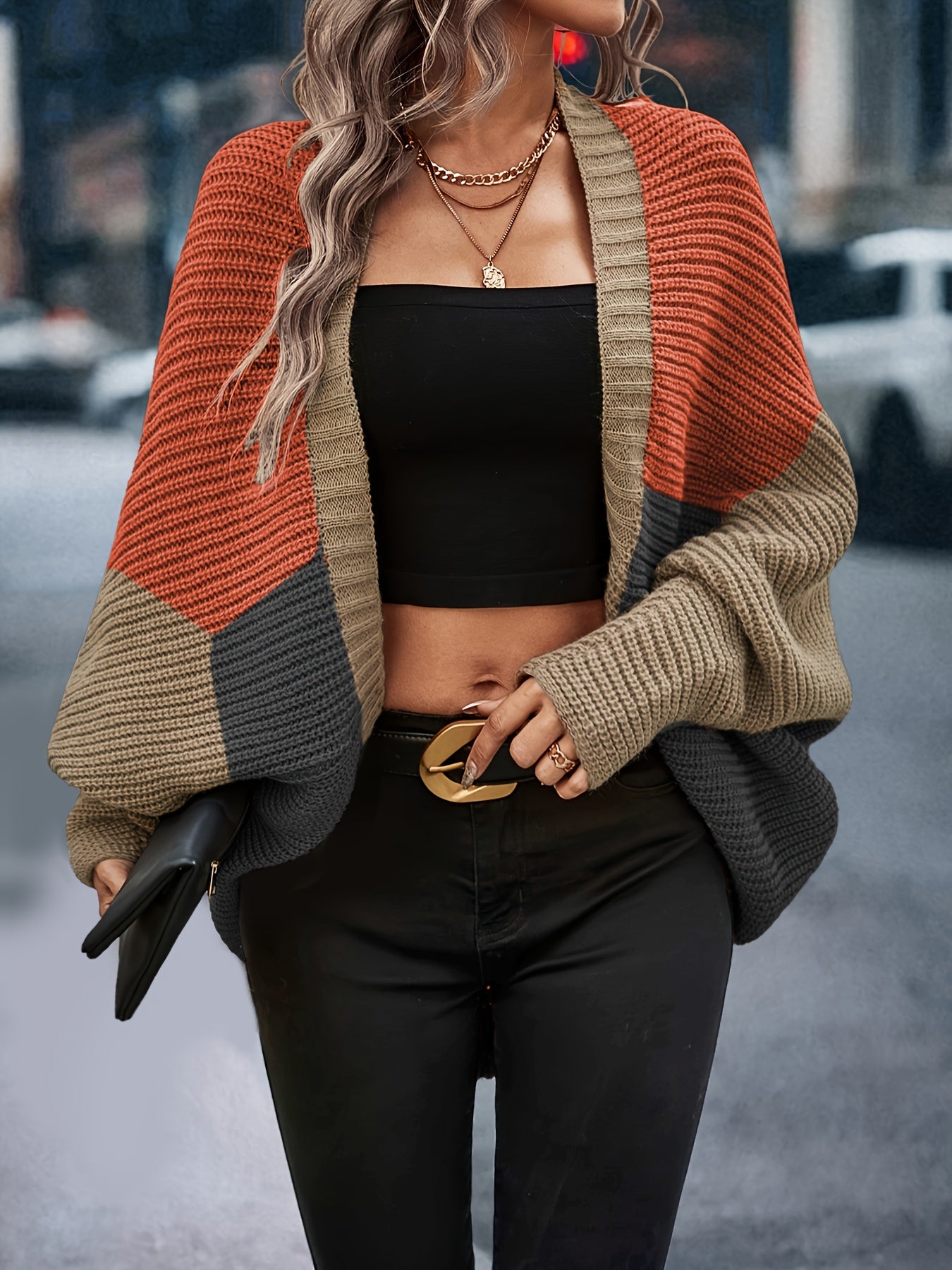 Crochet Batwing Sleeve Cardigan