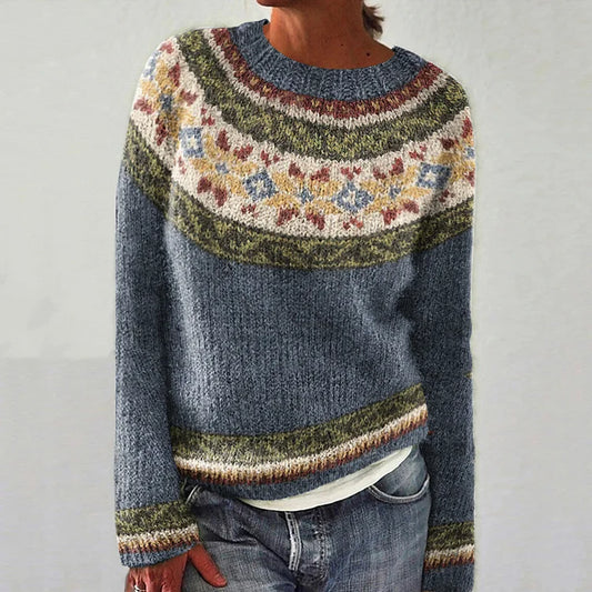 Retro Color Block Sweater