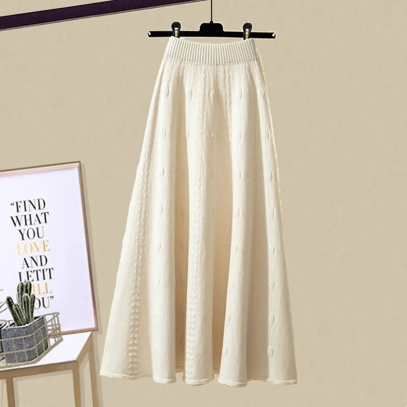 Casual Sweatshirt and Skirt Set