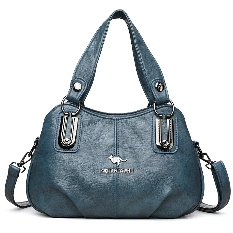 Soft Leather Dome Tote