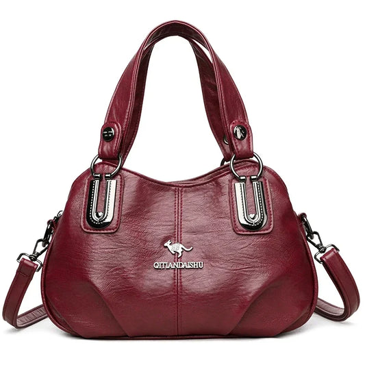 Soft Leather Dome Tote