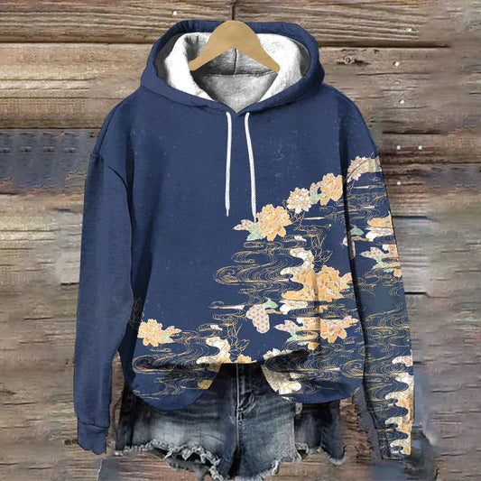 Harajuku Floral Hoodie Sweater
