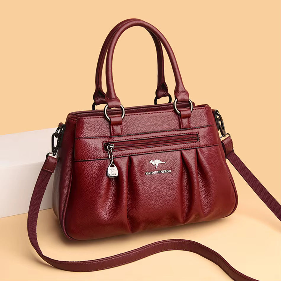 Soft Leather Shopper Tote